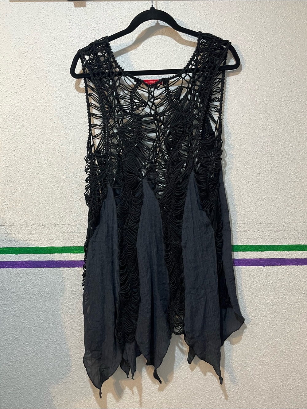 Black Crochet fairy core tank top - Picture 3 of 4